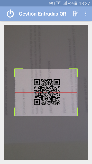 Escanea el código QR de las entradas